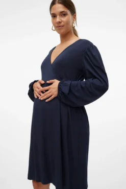 Vestido corto manga larga maternity y lactancia