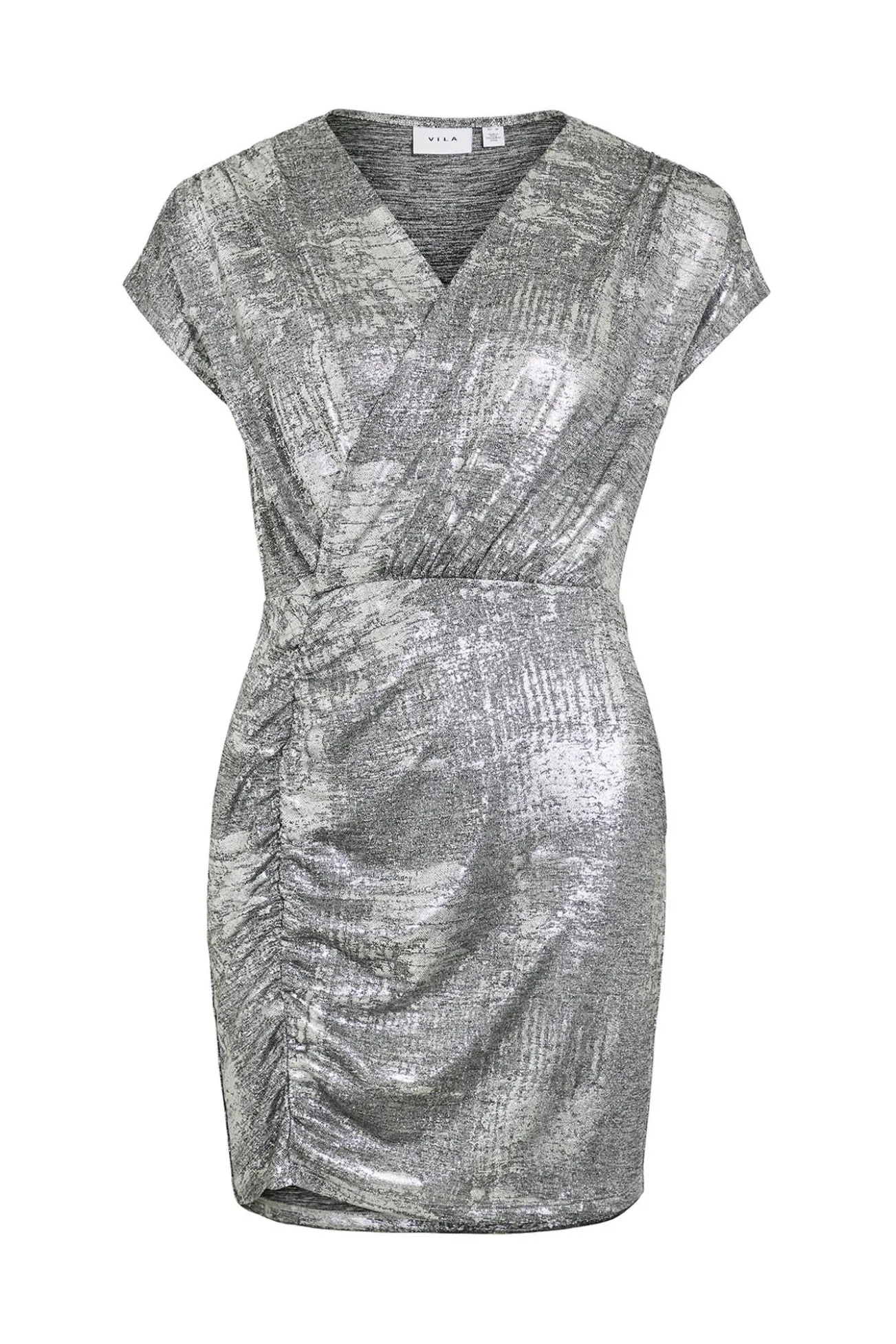 Vestido corto metalizado