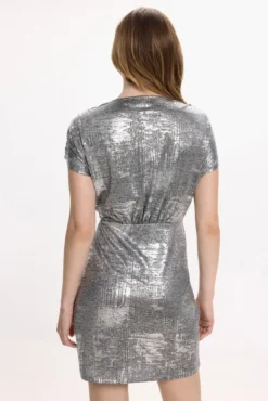 Vestido corto metalizado