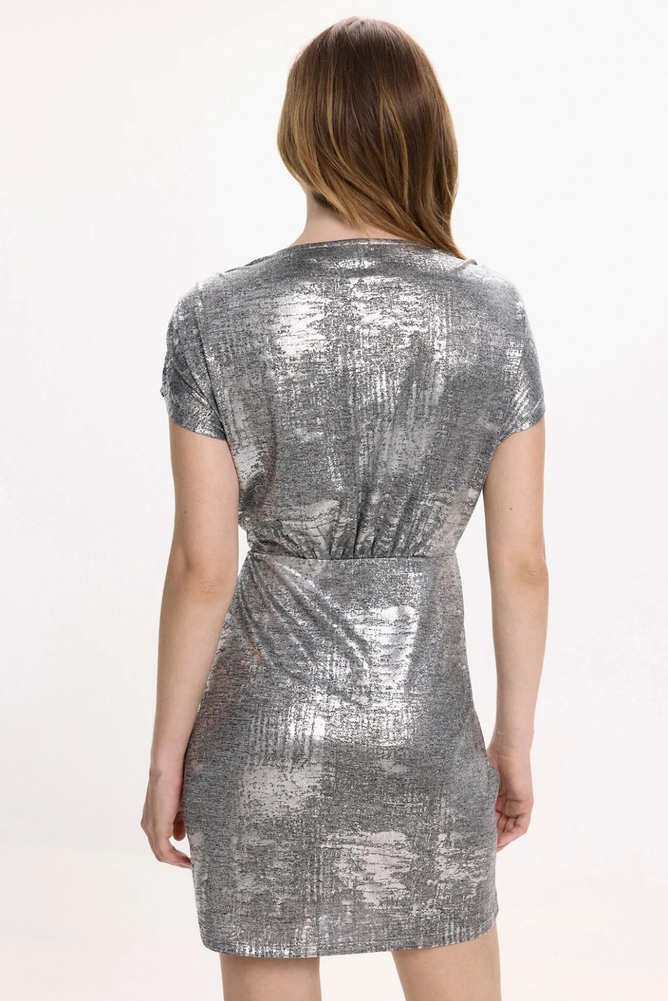 Vestido corto metalizado