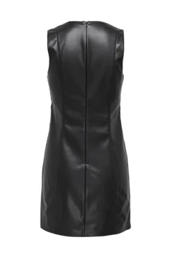 Vestido corto piel vegana