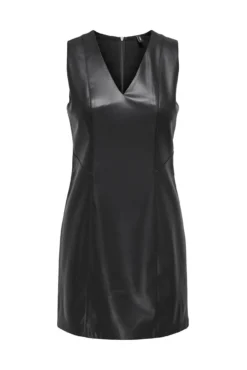 Vestido corto piel vegana