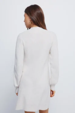 Vestido corto punto cable knit