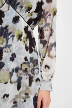 Vestido corto recto estampado