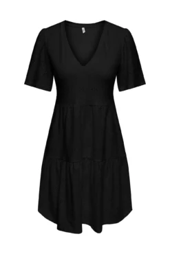 Vestido corto troquelado