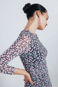 Vestido corto tubo estampado