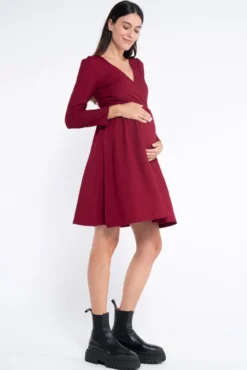 Vestido de lactancia con escote cruzado