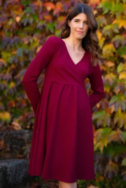 Vestido de lactancia con escote cruzado