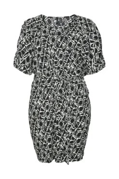 Vestido de manga corta talla grande