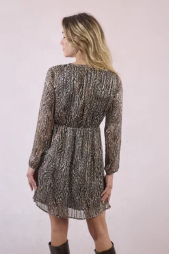 Vestido de manga larga con estampado