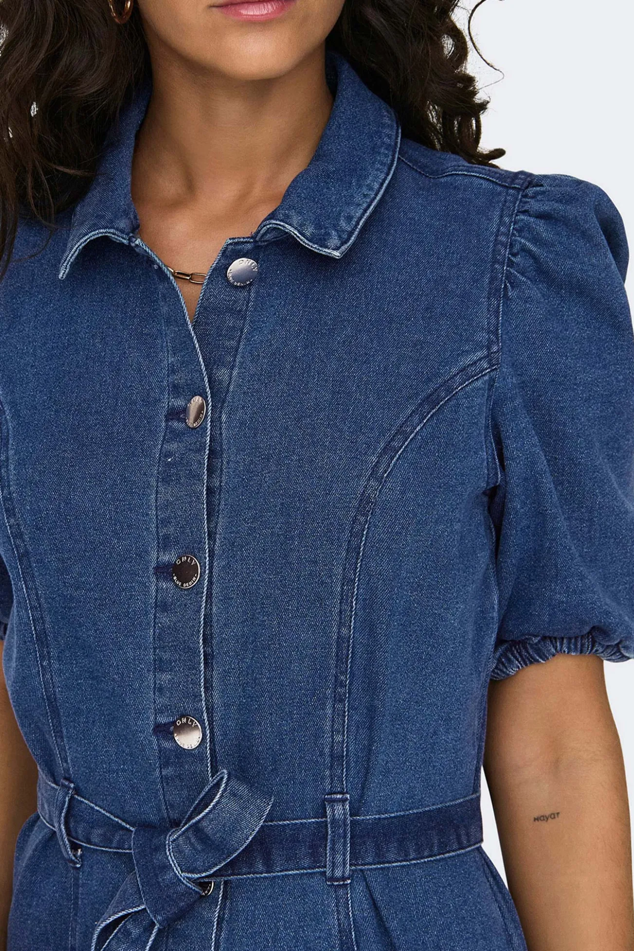 Vestido denim corto