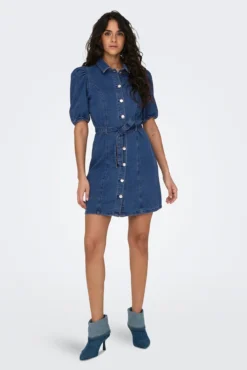 Vestido denim corto