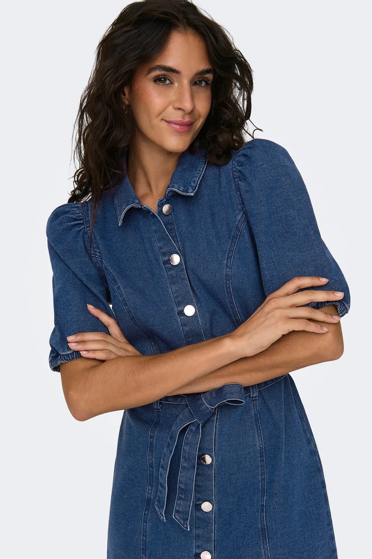 Vestido denim corto