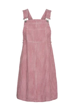 Vestido denim estampado a rayas