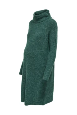 Vestido de punto corto cuello vuelto premamá