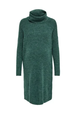 Vestido de punto corto cuello vuelto premamá