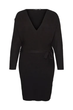Vestido de punto cruzado talla grande