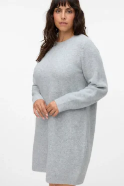 Vestido de punto manga larga talla grande