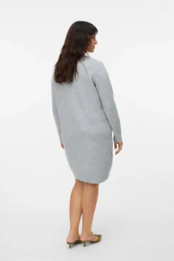 Vestido de punto manga larga talla grande
