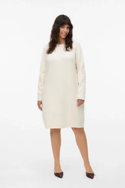 Vestido de punto manga larga talla grande