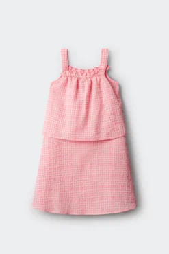 Vestido doble vichy niña