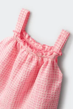Vestido doble vichy niña