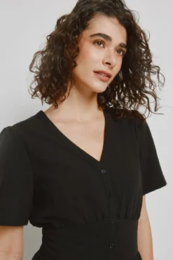 Vestido escote pico