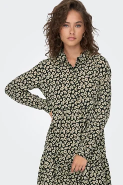 Vestido estampado camisero
