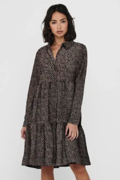 Vestido estampado camisero