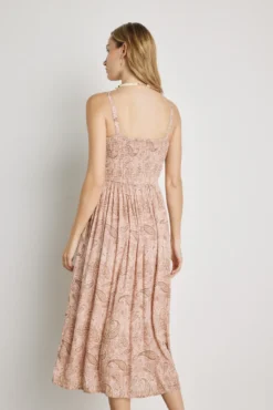 Vestido estampado con tirantes