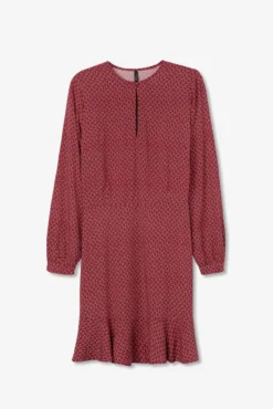 Vestido Estampado con Volantes