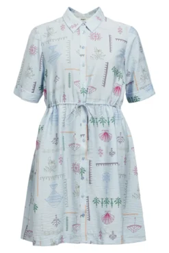 Vestido estampado fluido