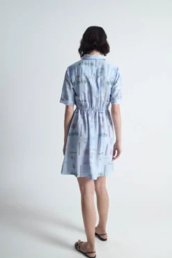 Vestido estampado fluido
