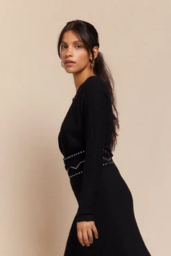 Vestido estructura manga murciélago