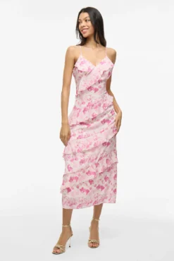 Vestido fiesta estampado midi