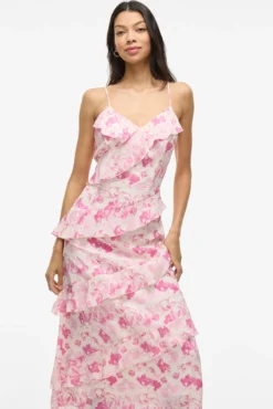 Vestido fiesta estampado midi