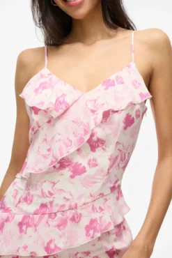 Vestido fiesta estampado midi