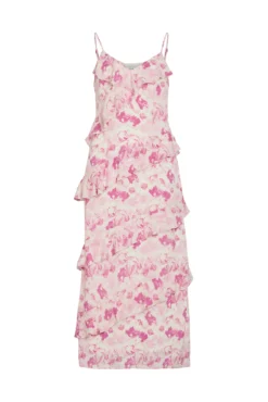 Vestido fiesta estampado midi
