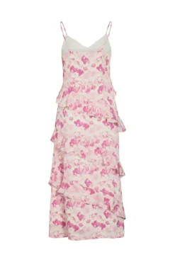 Vestido fiesta estampado midi