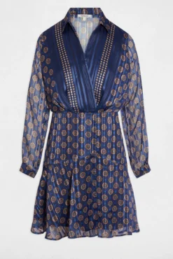 Vestido fluido con cuello en V