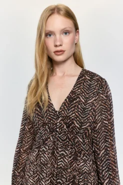 Vestido fluido de gasa