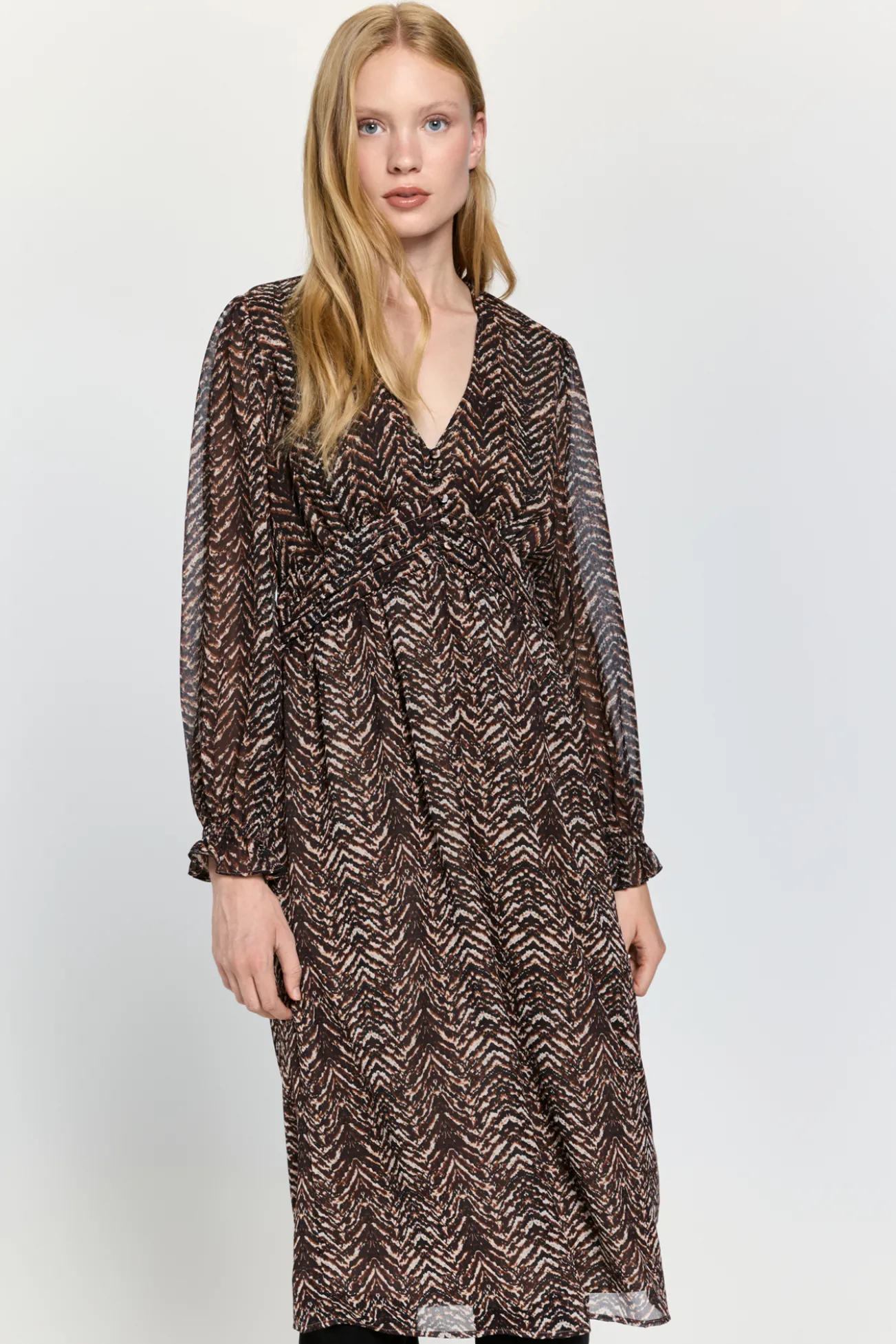 Vestido fluido de gasa