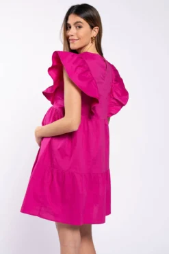 Vestido lactancia con mangas de volantes