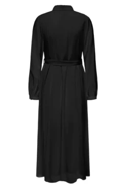 Vestido largo camisero de gasa