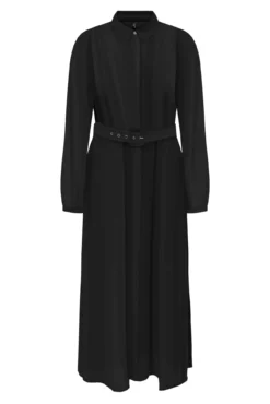 Vestido largo camisero de gasa
