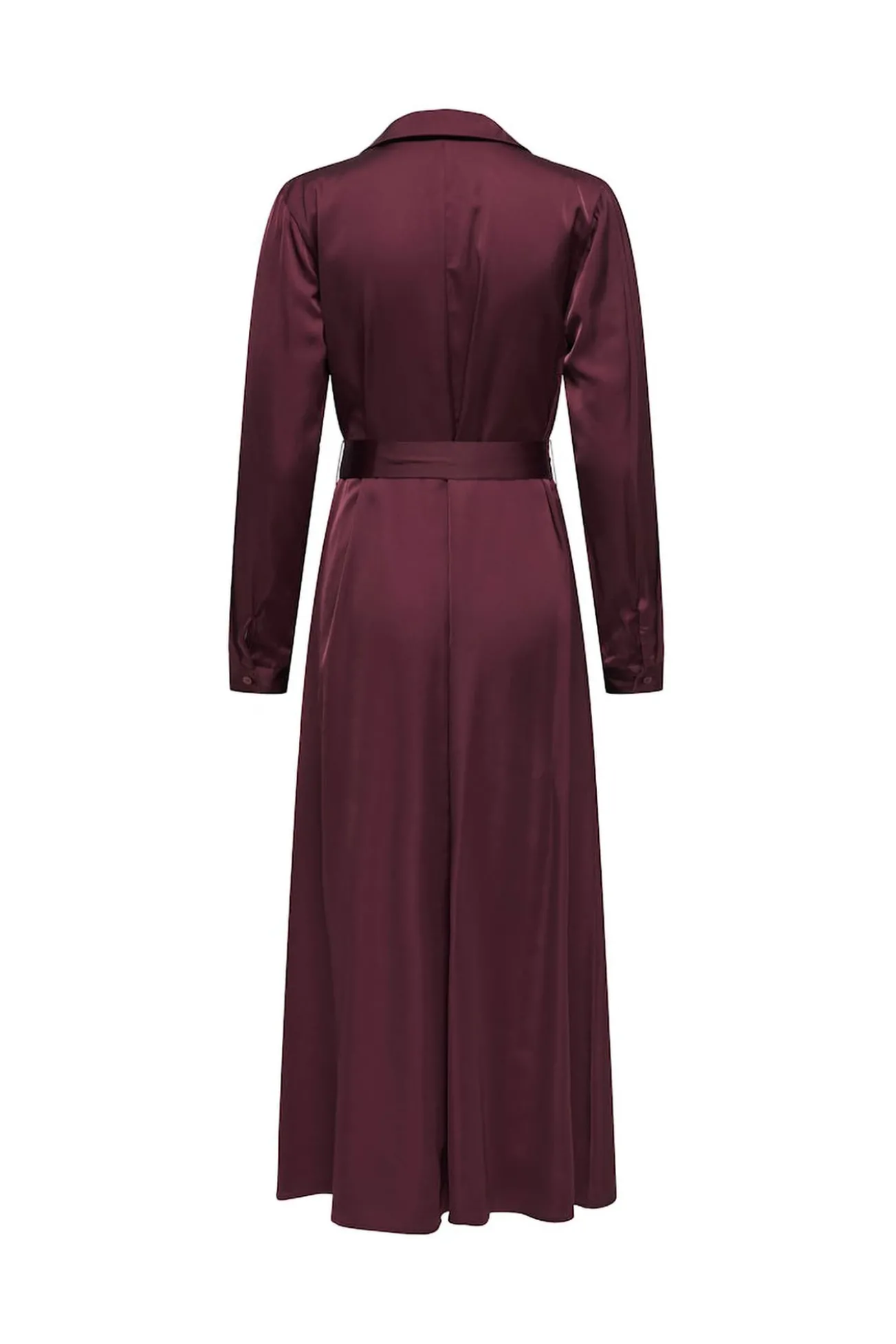 Vestido largo camisero de satén