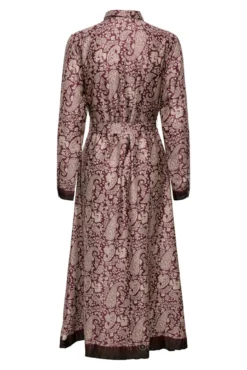 Vestido largo camisero satinado