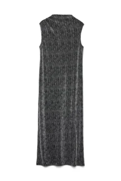 Vestido largo con brillos de manga sisa