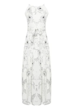Vestido largo con escote halter