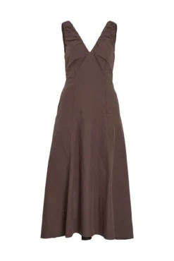 Vestido largo con tirantes de algodón